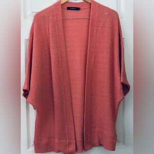 Coral Open-Front Sweater/Kimono